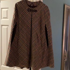 Plaid cape